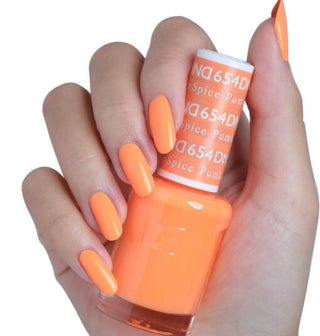 DND Nail Lacquer - 654 Orange Colors - Pumpkin Spice by DND - Daisy Nail Designs sold by DTK Nail Supply