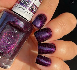  DND Gel Nail Polish Duo - 674 Purple Colors - Purple Scorpio by DND - Daisy Nail Designs sold by DTK Nail Supply