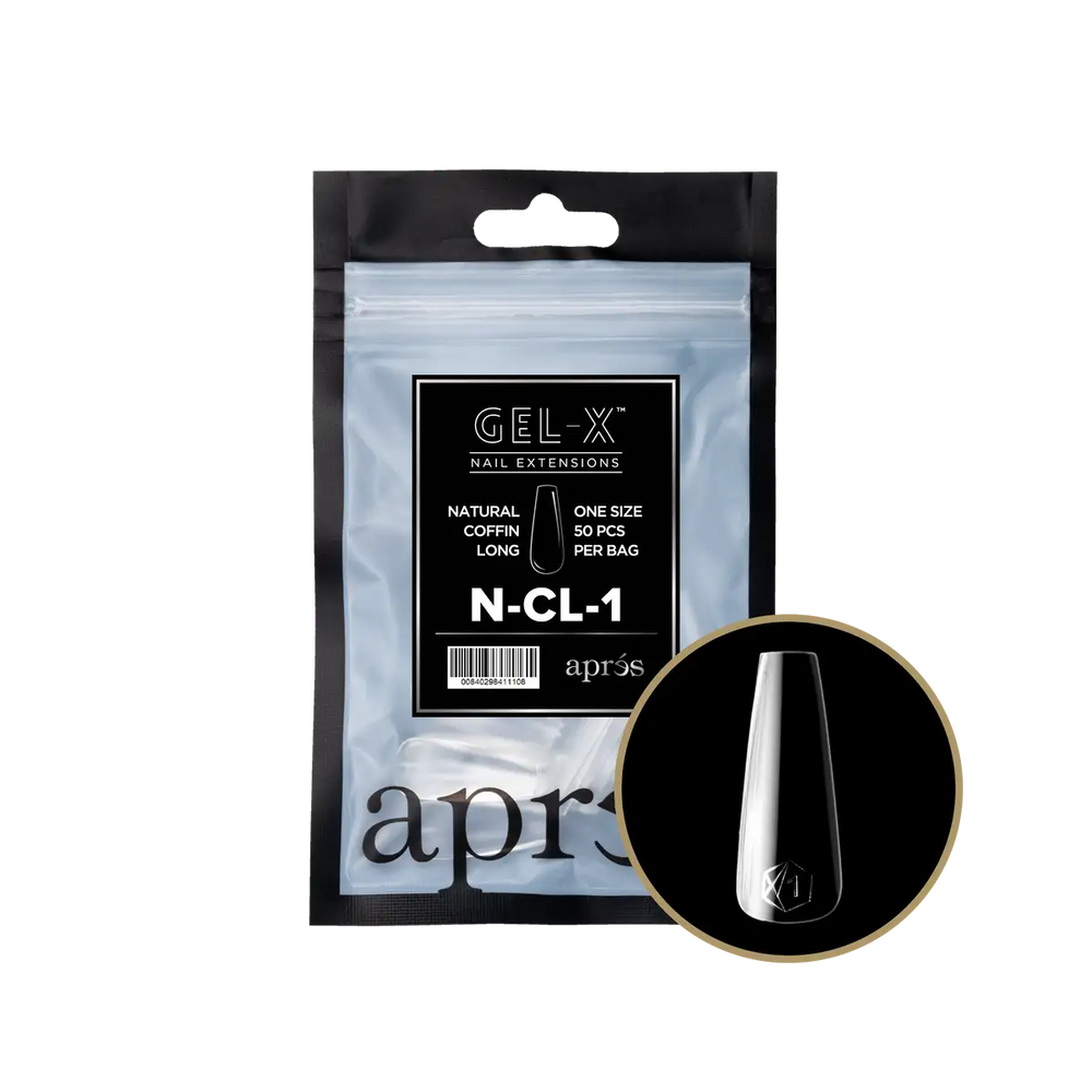 APRES - Gel-X Natural Coffin Long #1 Refill Bag