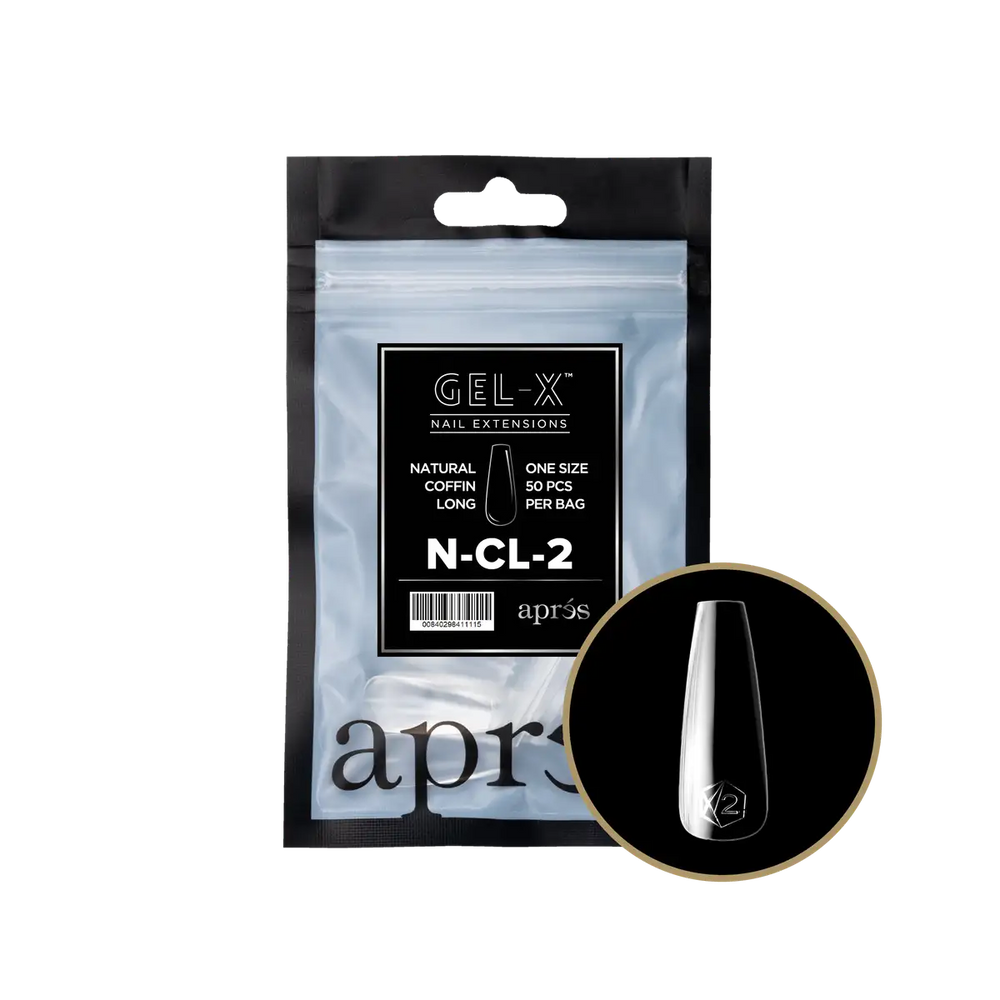 APRES - Gel-X Natural Coffin Long #2 Refill Bag