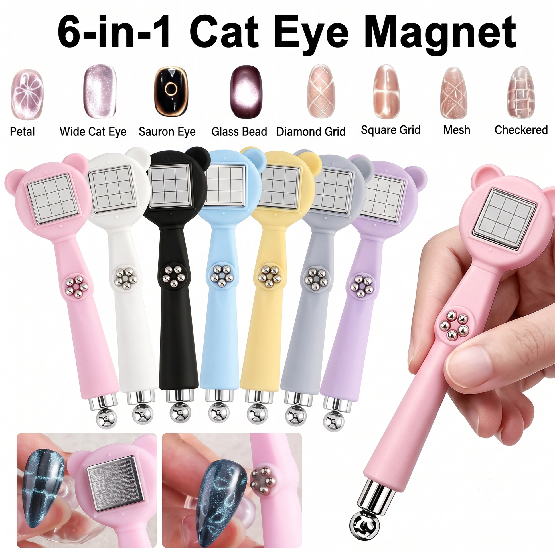 6in1 Cat Eye Magnet - Pink