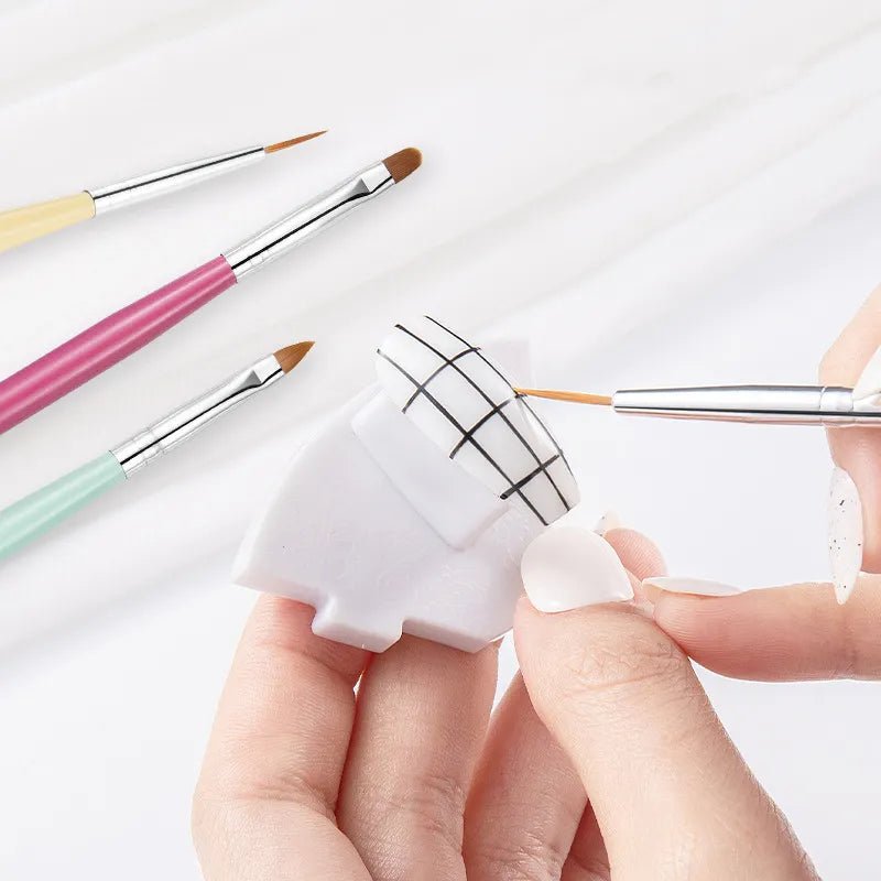 6pcs Colorful Nail Art Brushes Set - DTK Nail Supply