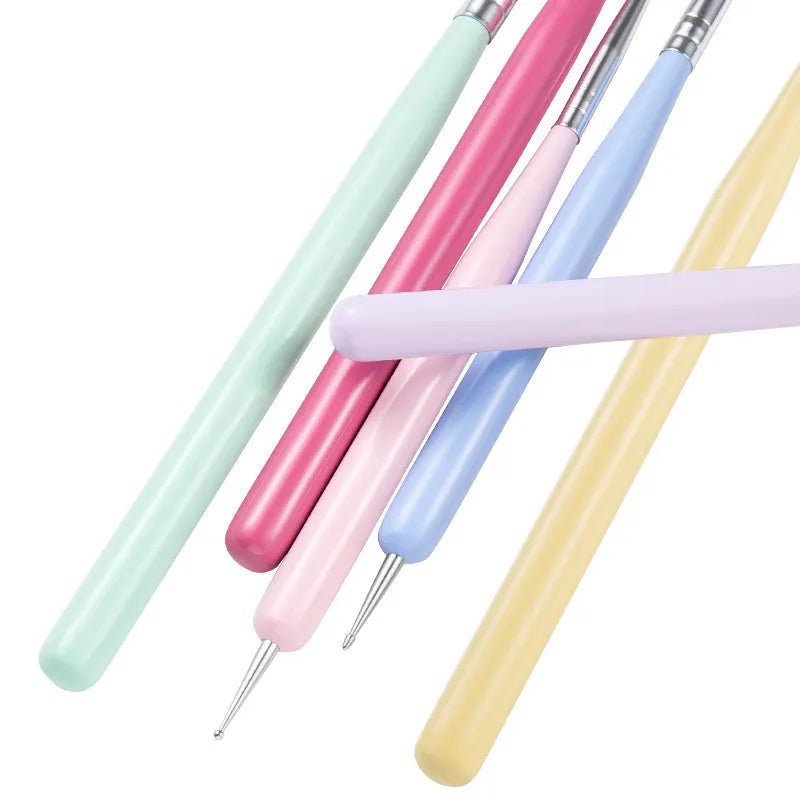 6pcs Colorful Nail Art Brushes Set - DTK Nail Supply