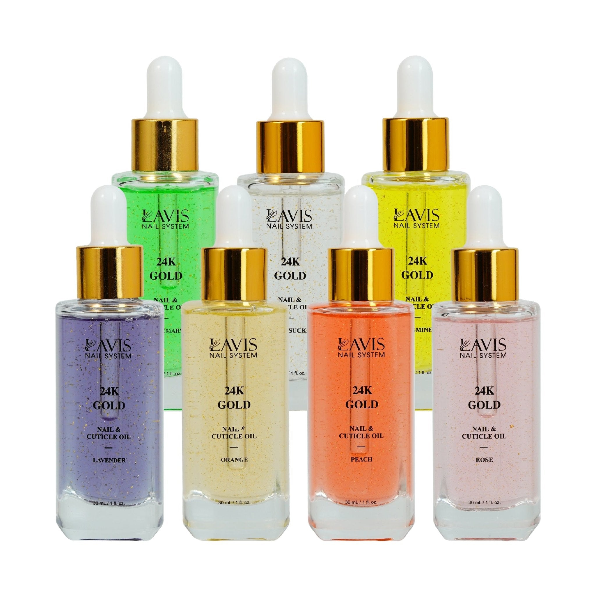 7 Lavis 24K Gold Nail & Cuticle Oil 30mL - DTK Nail Supply