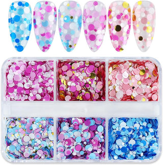 6 Grids of Sequins- #19 Confetti