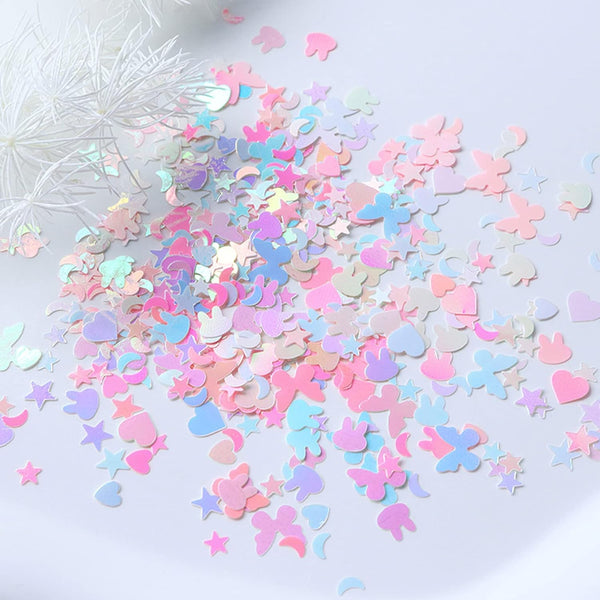  6 Grids of Holographic Sequins - #17 Dreamy by OTHER sold by DTK Nail Supply