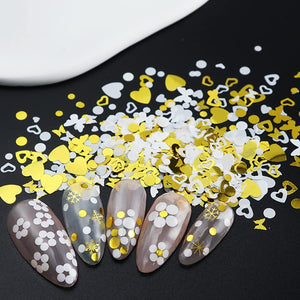  6 Grids of Sequins - #7 White Gold by OTHER sold by DTK Nail Supply