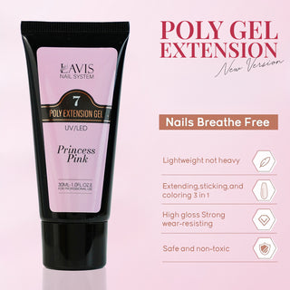 LAVIS 05 Blushing Bride - New Poly Extension Gel 15 UV/LED 60ml