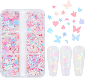 6 Grids of Holographic Sequins - #17 Dreamy by OTHER sold by DTK Nail Supply