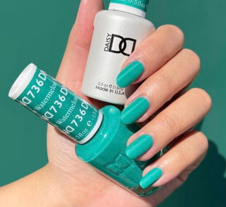  DND Gel Nail Polish Duo - 736 Green Colors - Watermelon by DND - Daisy Nail Designs sold by DTK Nail Supply