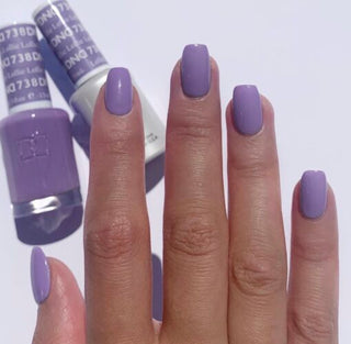  DND Gel Nail Polish Duo - 738 Purple Colors - Lollie by DND - Daisy Nail Designs sold by DTK Nail Supply