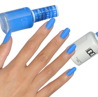  DND Gel Nail Polish Duo - 741 Blue Colors - Diamond Eyes by DND - Daisy Nail Designs sold by DTK Nail Supply