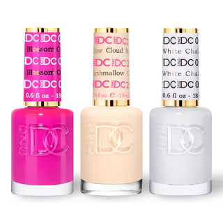 DND DC 3 Nail Lacquer - Set 12 PINK, NUDE & WHITE
