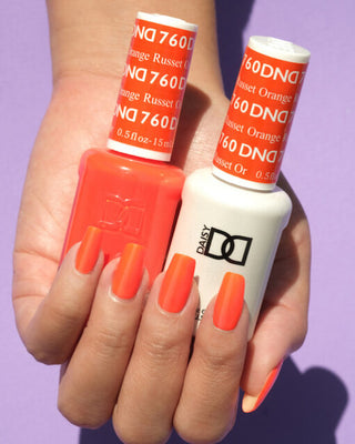  DND Gel Nail Polish Duo - 760 Orange Colors - Russet Orange by DND - Daisy Nail Designs sold by DTK Nail Supply