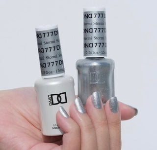  DND Gel Nail Polish Duo - 777 Silver Colors - Stormi by DND - Daisy Nail Designs sold by DTK Nail Supply