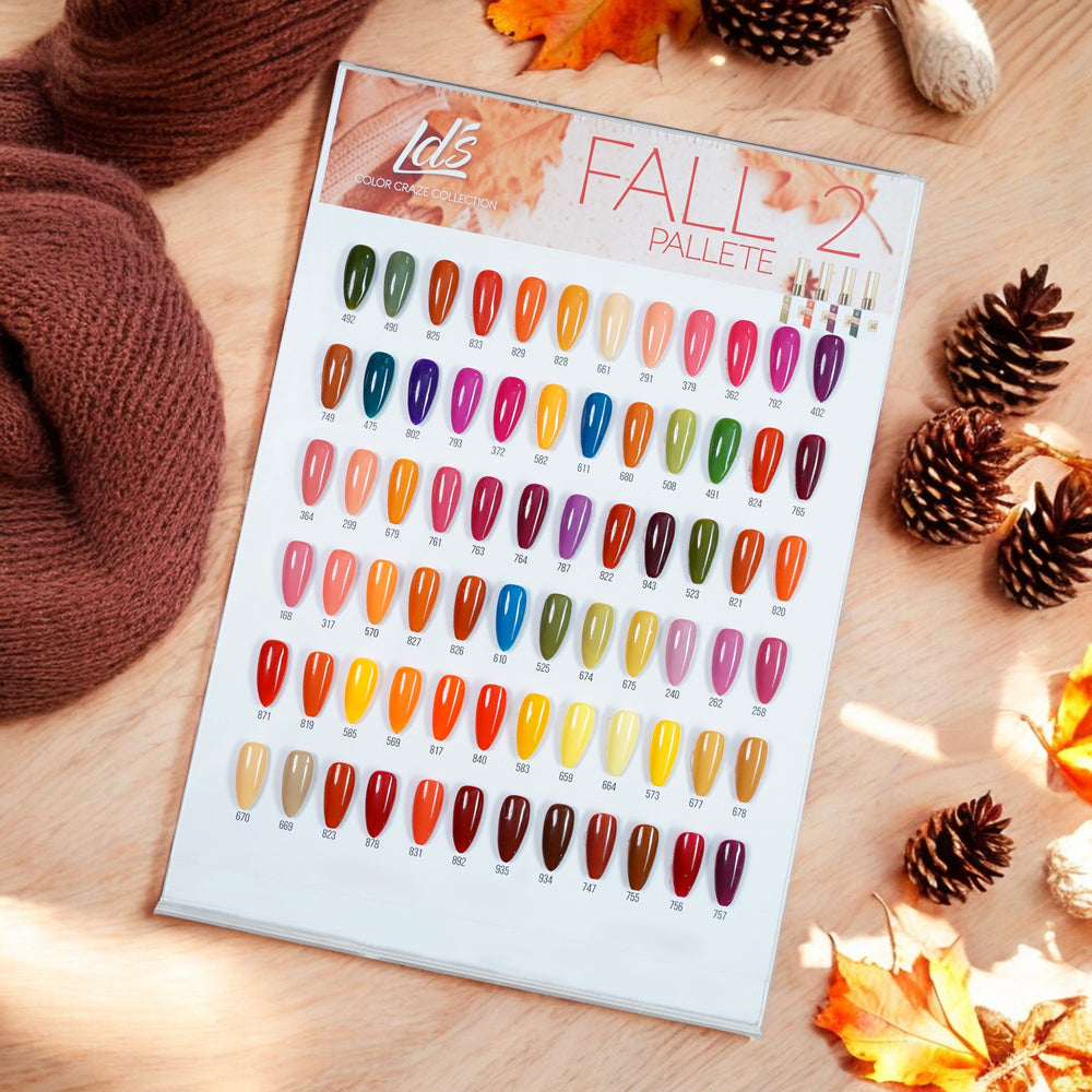 LDS Set 72 Colors - Gel Polish 0.5oz - Fall 2 Palette Collection (Sample)