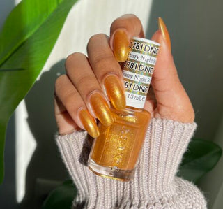 DND Nail Lacquer - 781 Gold Colors - Starry Night by DND - Daisy Nail Designs sold by DTK Nail Supply