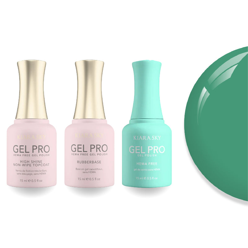 Kiara Sky Gel Pro Polish - HEMA-Free Rubber Base - High-Shine Non-Wipe Top Coat - 078 Group Text