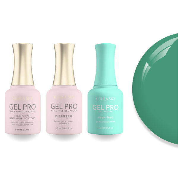 Kiara Sky Gel Pro Polish - HEMA-Free Rubber Base - High-Shine Non-Wipe Top Coat - 078 Group Text
