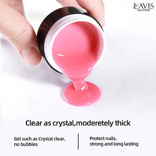  LAVIS J12 - Builder Gel In The Jar 15g - Jelly Pink Non Sticky by LAVIS sold by DTK Nail Supply