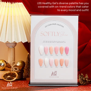 LDS Color Craze Gel Nail Polish - Set 12 Colors - Softly Sheer Collection (no sample display)