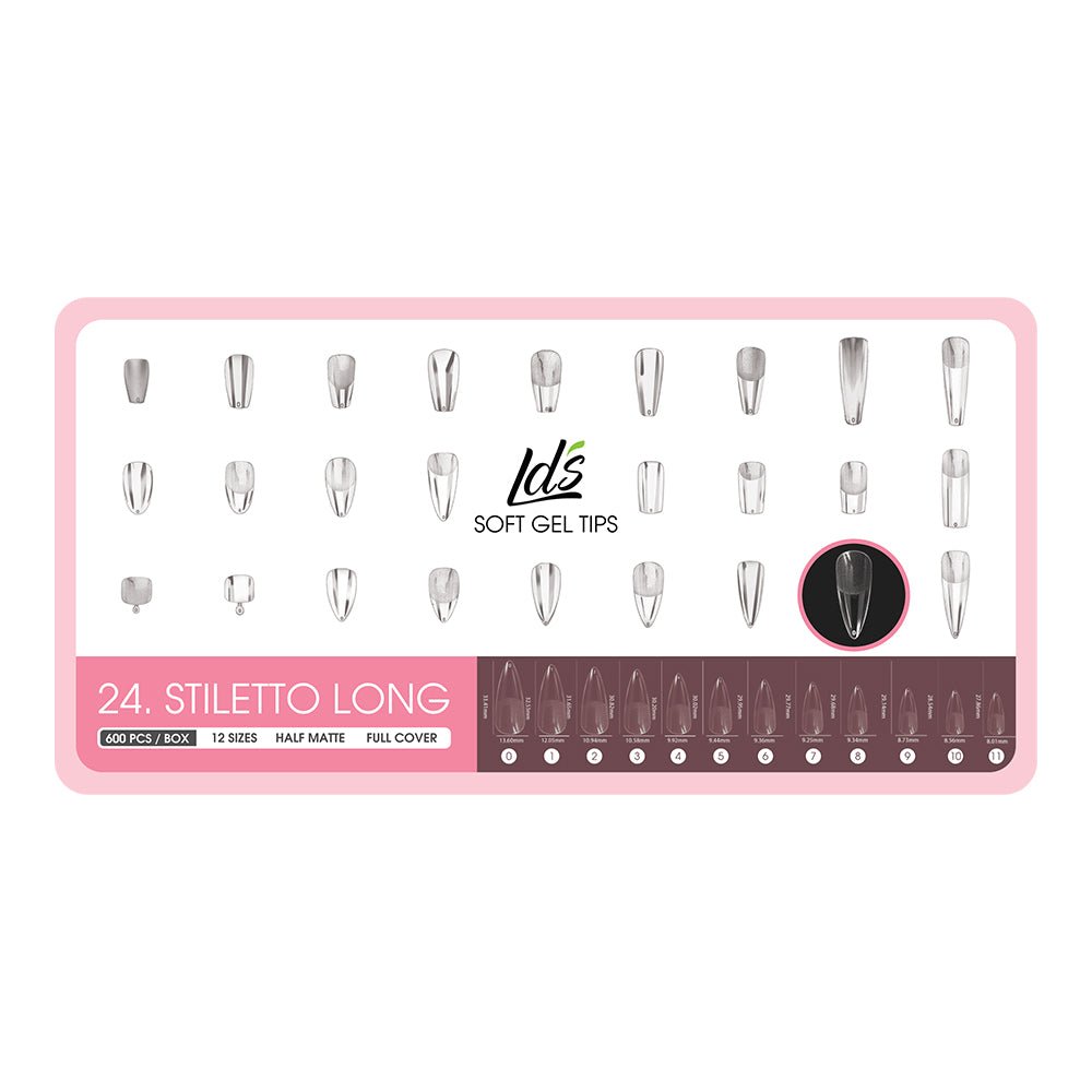 8 - Stilleto Shape LDS Soft Gel - DTK Nail Supply