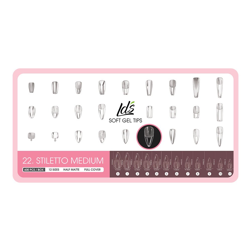 8 - Stilleto Shape LDS Soft Gel - DTK Nail Supply