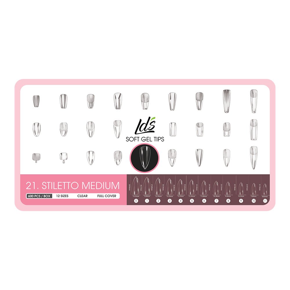 8 - Stilleto Shape LDS Soft Gel - DTK Nail Supply