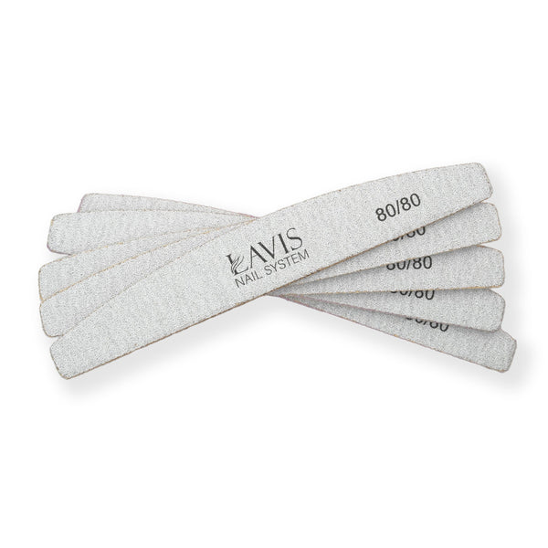  Lavis 5Pcs Halfmoon Nail Files 80/80 by OTHER sold by DTK Nail Supply