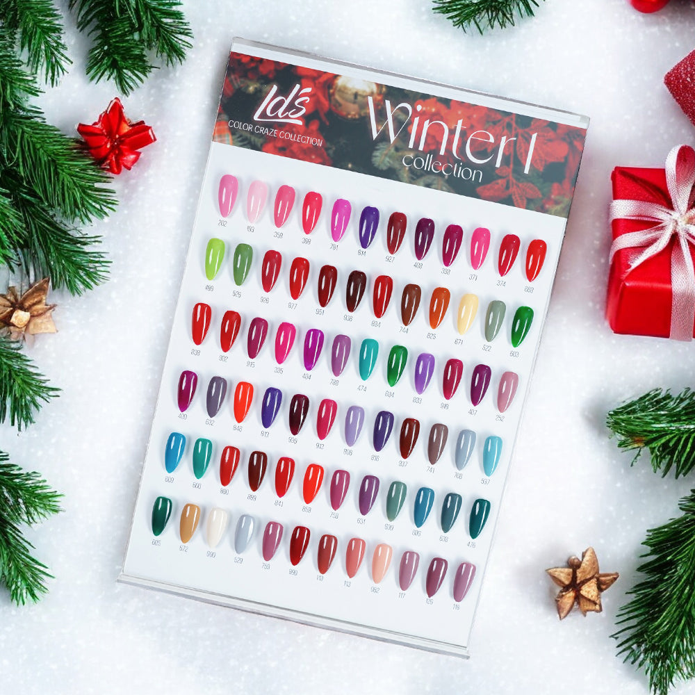 LDS Color Craze Winter 1 Gel Nail Polish - Set 72 Color - 0.5oz (Sample)