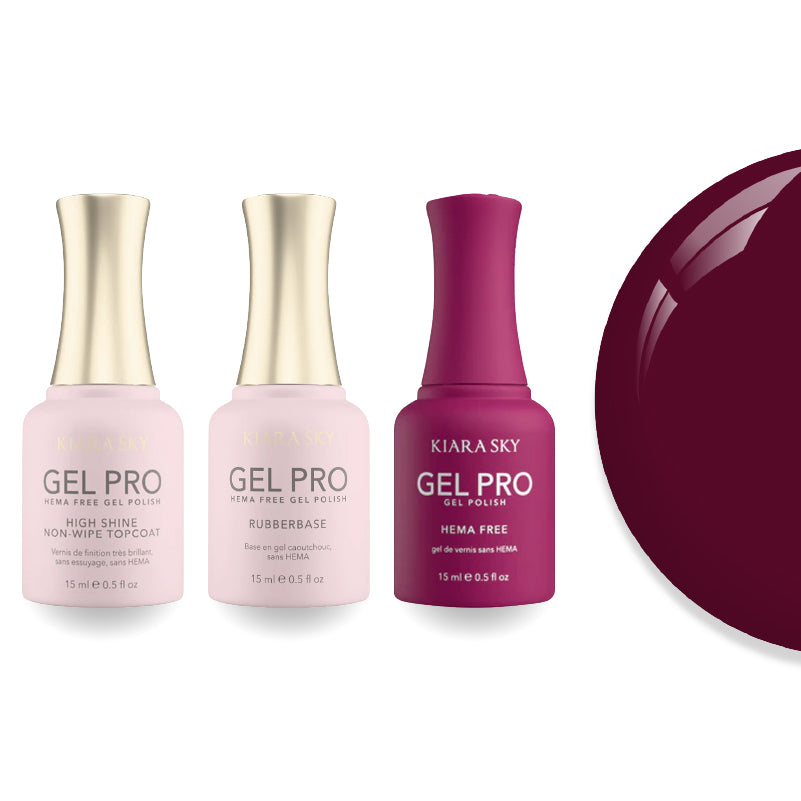 Kiara Sky Gel Pro Polish - HEMA-Free Rubber Base - High-Shine Non-Wipe Top Coat - 086 Talk Flirty To Me