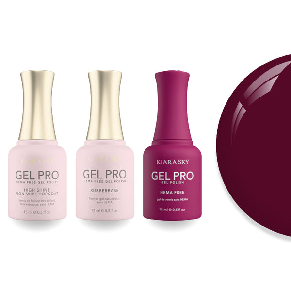Kiara Sky Gel Pro Polish - HEMA-Free Rubber Base - High-Shine Non-Wipe Top Coat - 086 Talk Flirty To Me