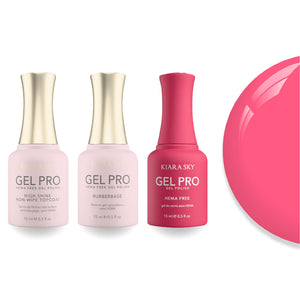 Kiara Sky Gel Pro Polish - HEMA-Free Rubber Base - High-Shine Non-Wipe Top Coat - 089 Pizzazz