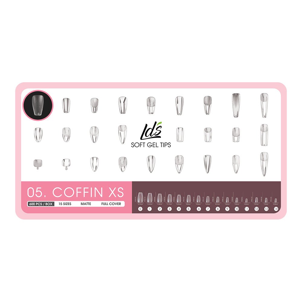 9 - Coffin Shape LDS Soft Gel - DTK Nail Supply