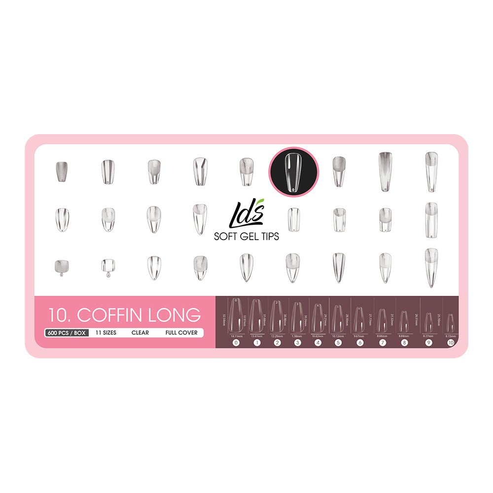 9 - Coffin Shape LDS Soft Gel - DTK Nail Supply