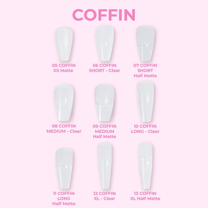 9 - Coffin Shape LDS Soft Gel - DTK Nail Supply