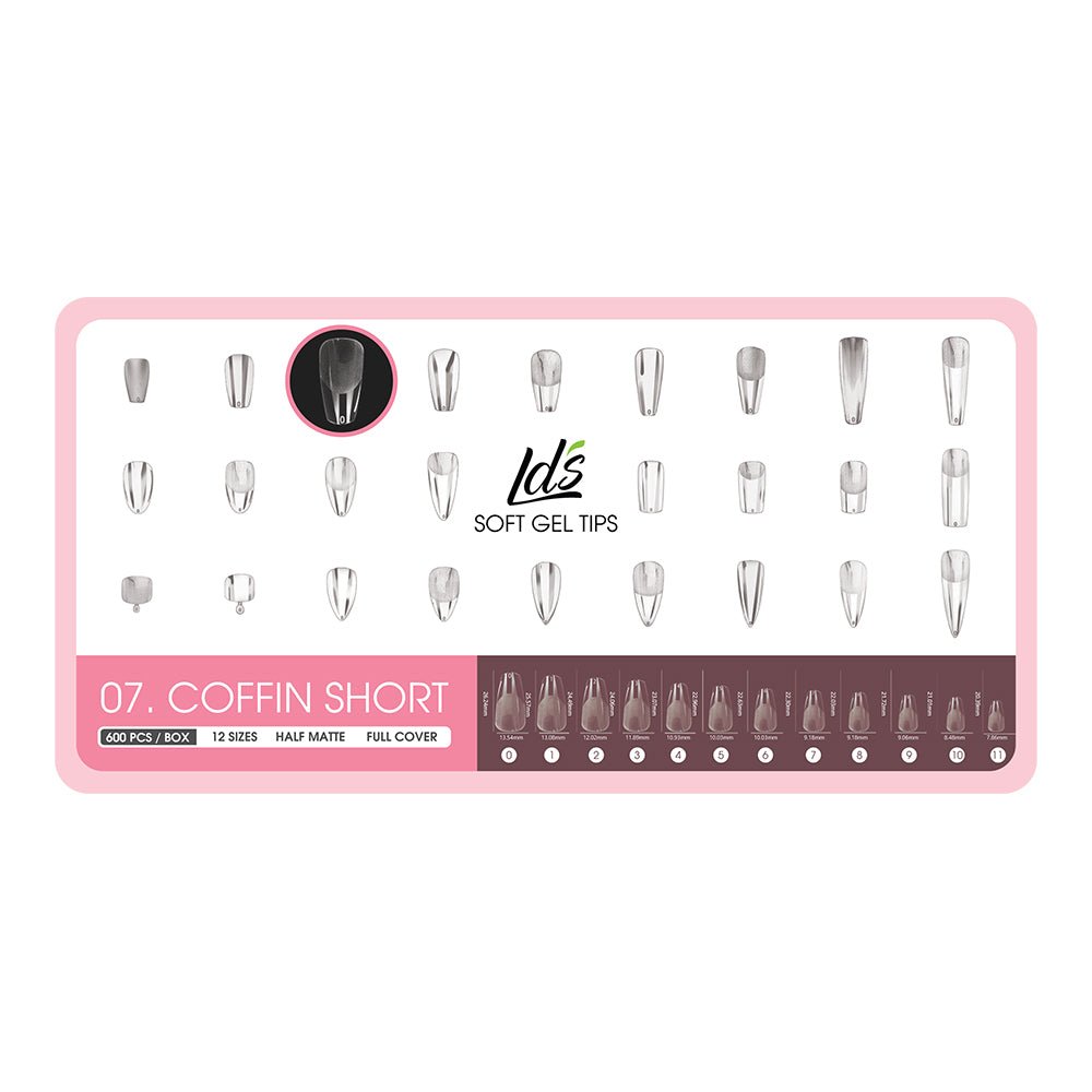 9 - Coffin Shape LDS Soft Gel - DTK Nail Supply