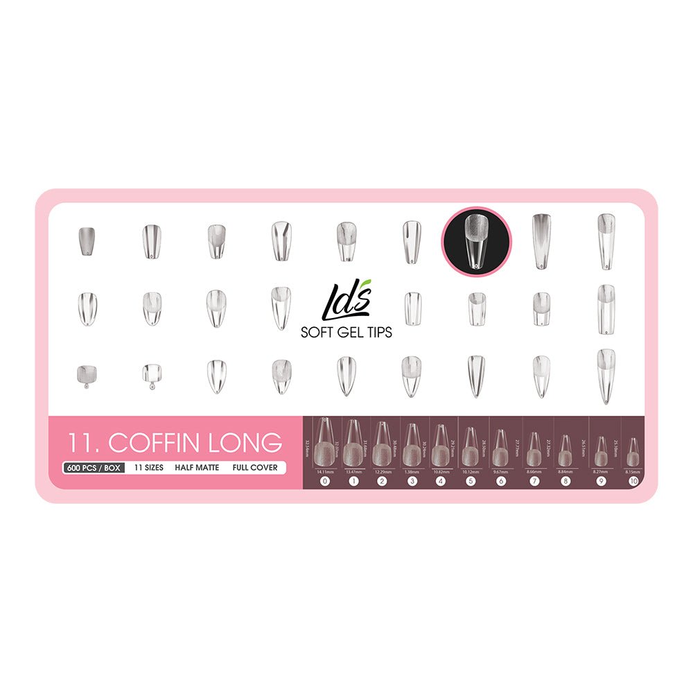 9 - Coffin Shape LDS Soft Gel - DTK Nail Supply