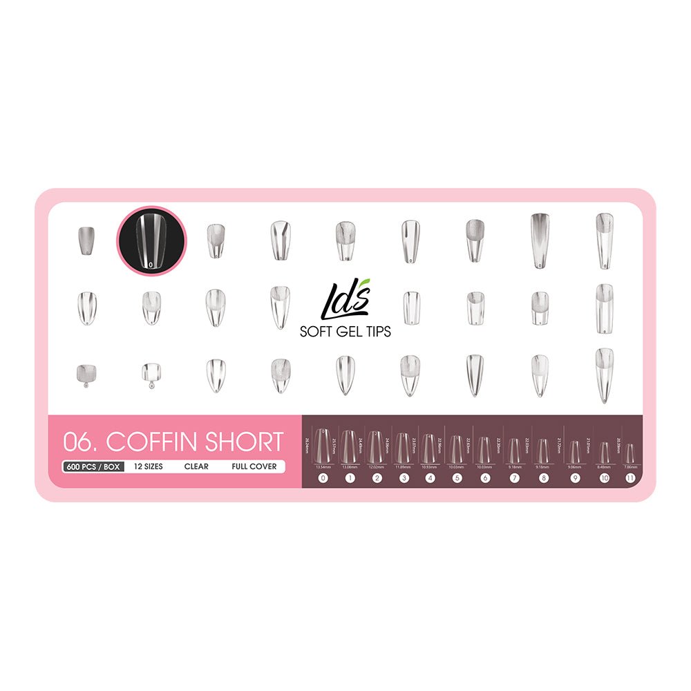 9 - Coffin Shape LDS Soft Gel - DTK Nail Supply