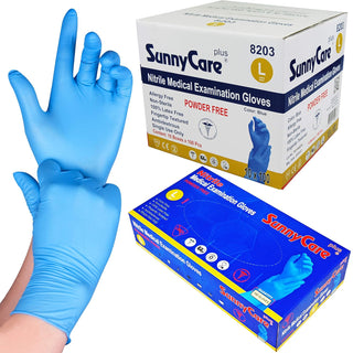 Sunnycare Nitrile Medical Examination Gloves -  Size L (Box)