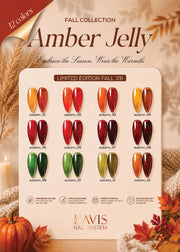 LAVIS Set 12 Colors - Gel Polish 0.5 oz - Amber Jelly Collection