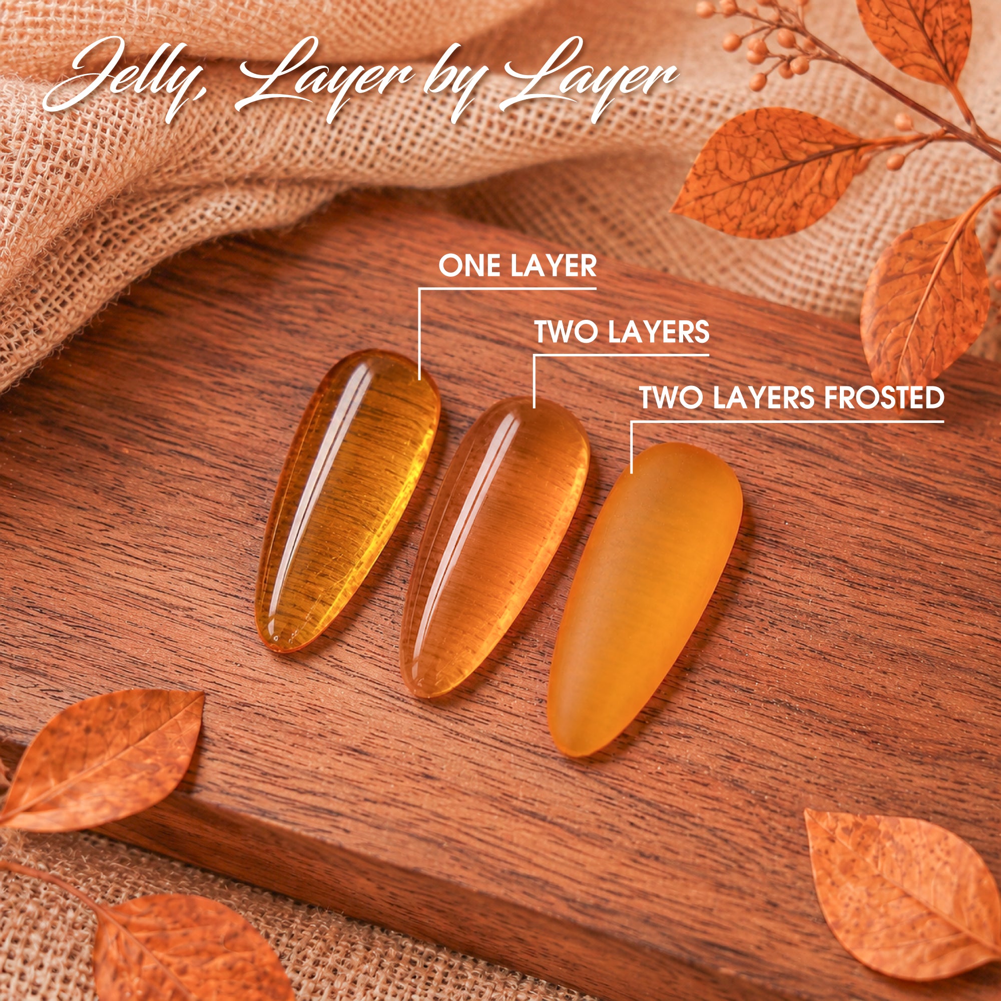 LAVIS Set 12 Colors - Gel Polish 0.5 oz - Amber Jelly Collection