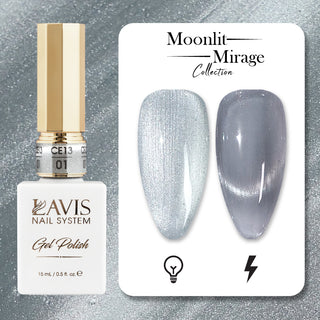 LAVIS Cat Eyes CE13 (Ver2) - 01 - Gel Polish 0.5 oz - Moonlit Mirage Collection