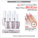 BUNDLE & SAVE: OPI Set 6 Colors, FREE 1 Chrome Powder