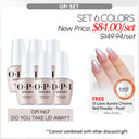 BUNDLE & SAVE: OPI Set 6 Colors, FREE 1 Chrome Powder