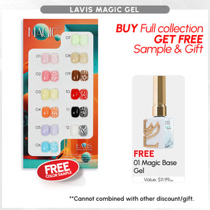 LAVIS Magic Gel Set 12 Colors - 0.5 oz