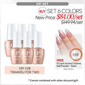 BUNDLE & SAVE: OPI Set 6 Colors, FREE 1 Chrome Powder