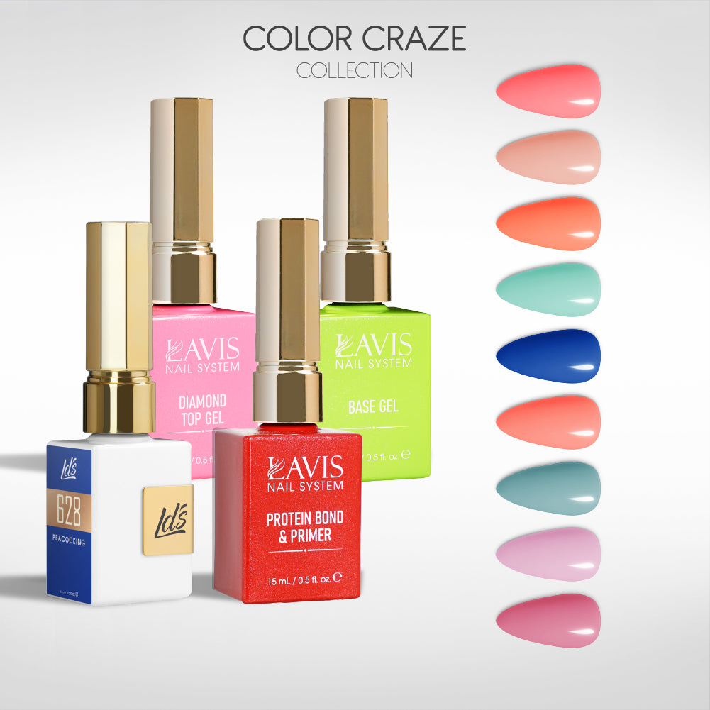 LDS Gel Kit 9-10 - Snowy Coral Collection + Base & Top