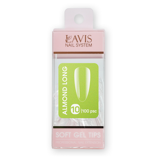 LAVIS Almond Long - 10 (100 pcs) - Soft Gel Tips