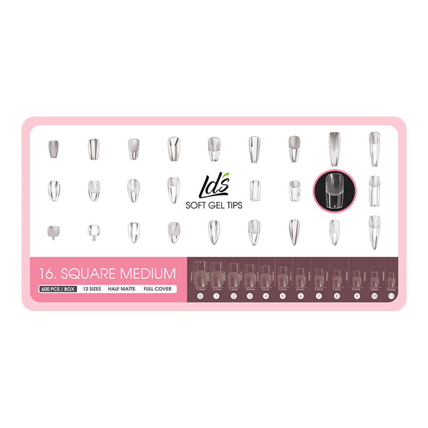  4 - Square Shape LDS Soft Gel by LDS TOOL sold by DTK Nail Supply